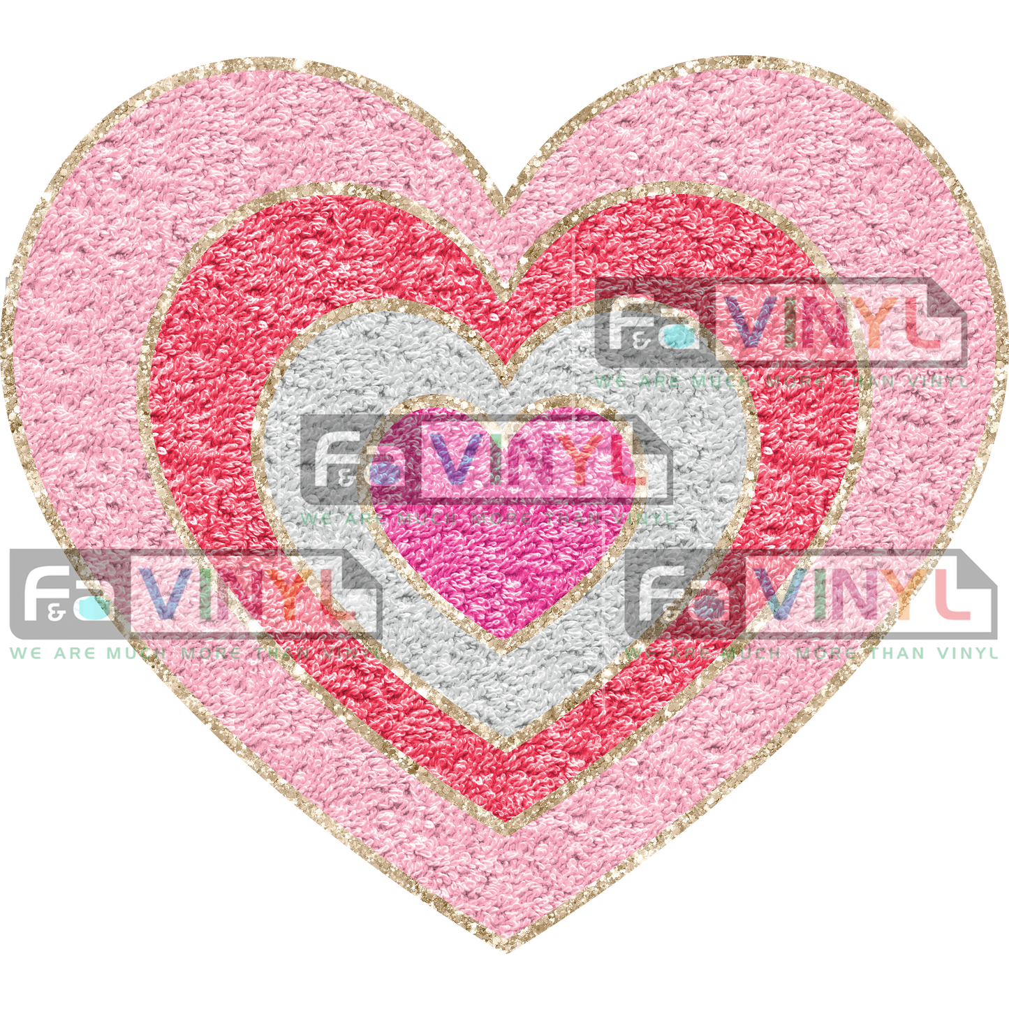 CHENILLE PINK HEART