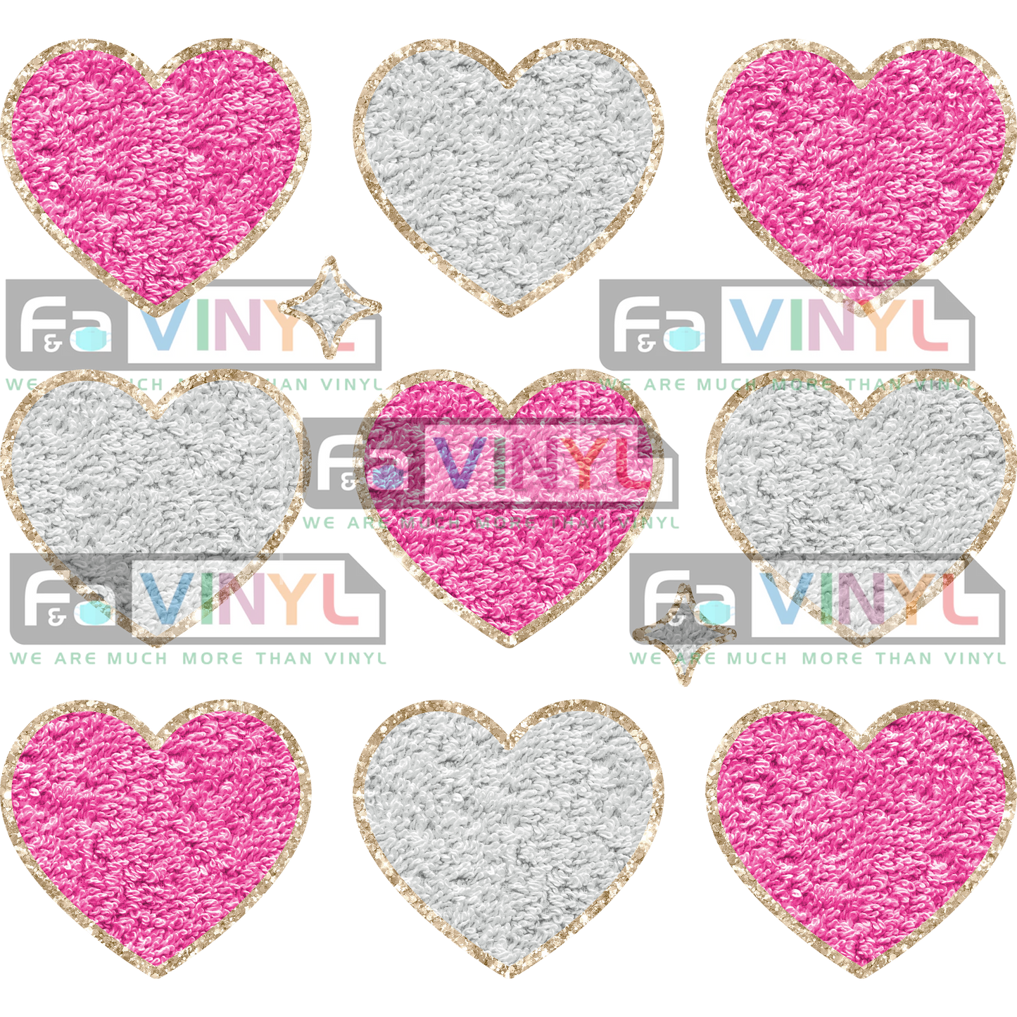GLITTER HEARTS PATCH
