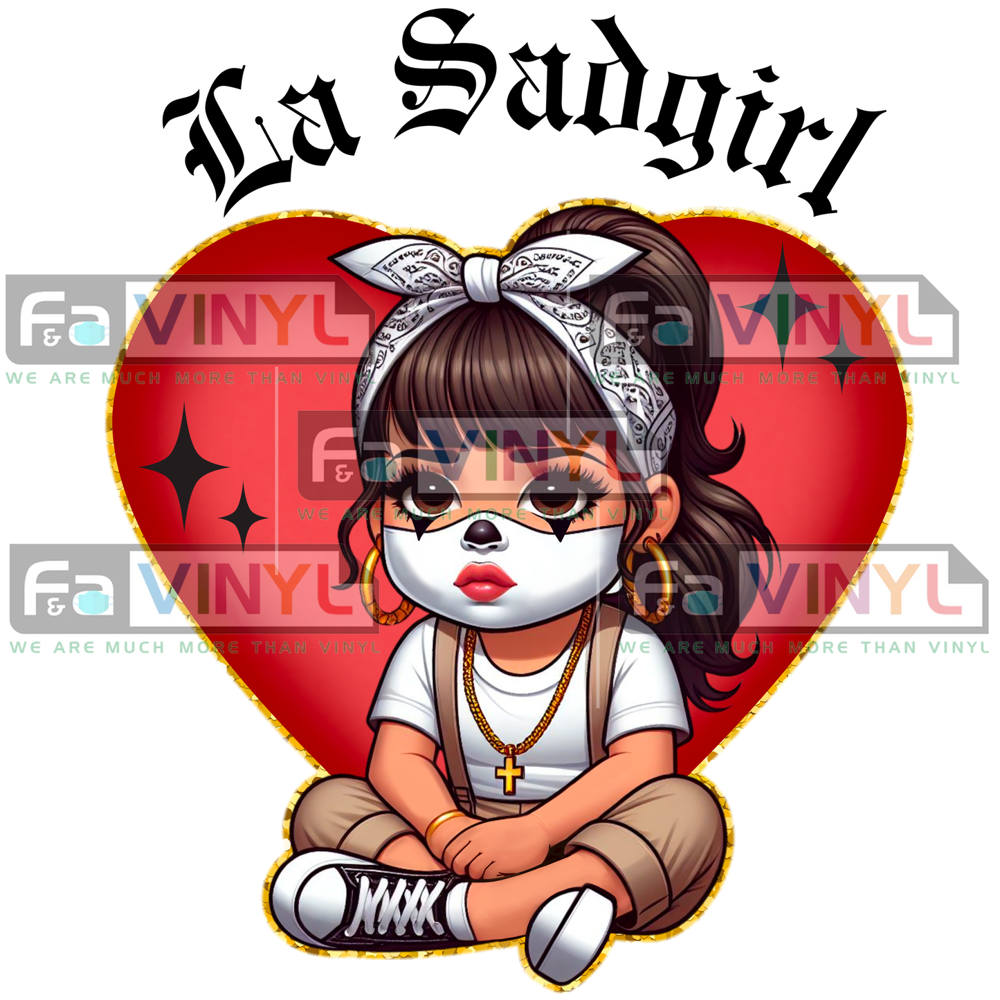 LA SADGIRL WHITE BANDANA