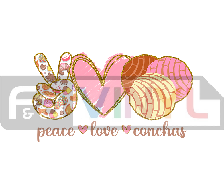PEACE LOVE CONCHAS