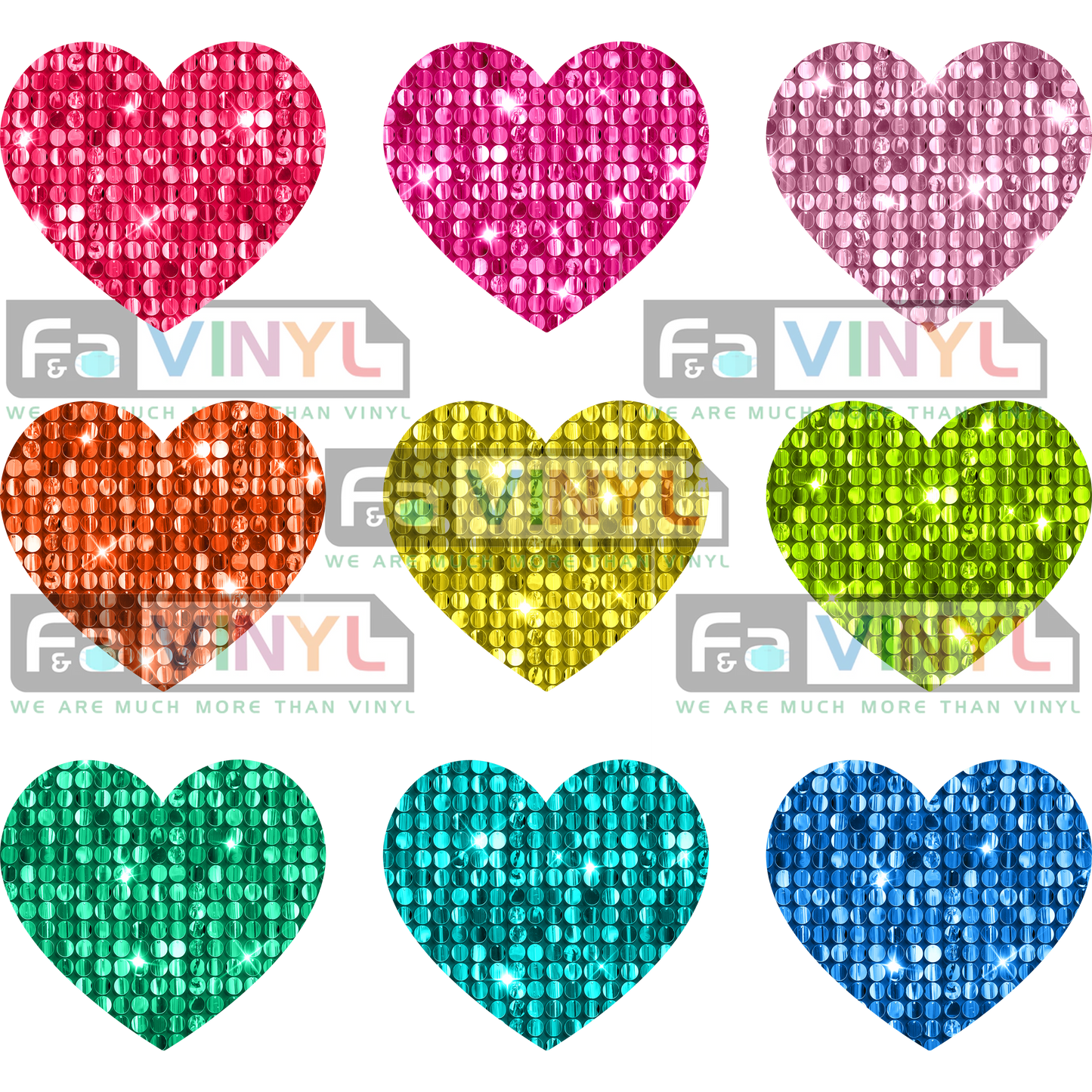 SEQUIN RAINBOW HEARTS