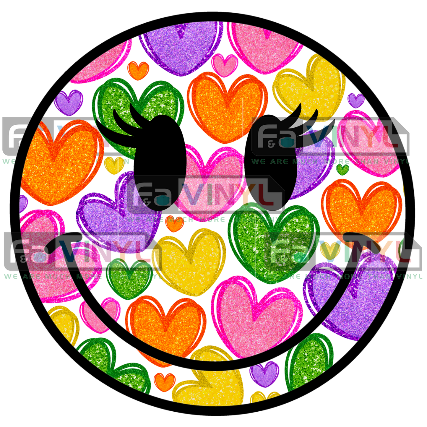 SMILEY GLITTER HEARTS