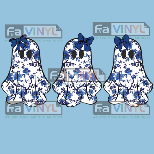 BLUE FLORAL GHOSTS