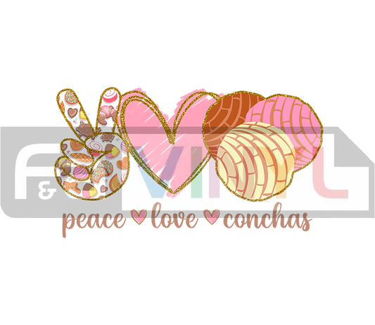 PEACE LOVE CONCHAS